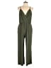 Kaileigh Solid Green Jumpsuit Size L - photo 1