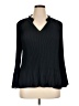 DKNY 100% Polyester Black 3/4 Sleeve Blouse Size XL - photo 1