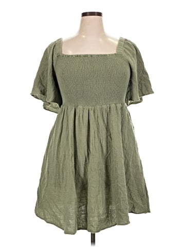 Madewell Lightspun Lucie Smocked Tie-Back Mini Dress (view 1)