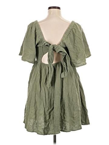 Madewell Lightspun Lucie Smocked Tie-Back Mini Dress (view 2)