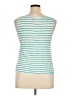 Max Studio 100% Linen Teal Sleeveless T-Shirt Size XL - photo 2