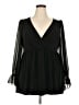 Torrid Black Long Sleeve Blouse Size 3X Plus (3) - photo 1