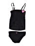 Justice Ombre Solid Black Two Piece Swimsuit Size 14 - photo 2