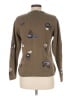 Eddie Bauer 100% Cotton Floral Green Brown Pullover Sweater Size M - photo 2