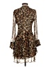 Intermix Animal Print Brown Cocktail Dress Size S - photo 2