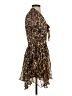 Intermix Animal Print Brown Cocktail Dress Size S - photo 4