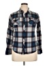Passport Plaid Blue Long Sleeve Button-Down Shirt Size XL - photo 1