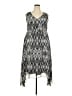Avenue 100% Polyester Chevron-herringbone Gray Casual Dress Size 18 Plus - photo 1