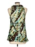 Zac & Rachel 100% Polyester Green Sleeveless Blouse Size L - photo 2