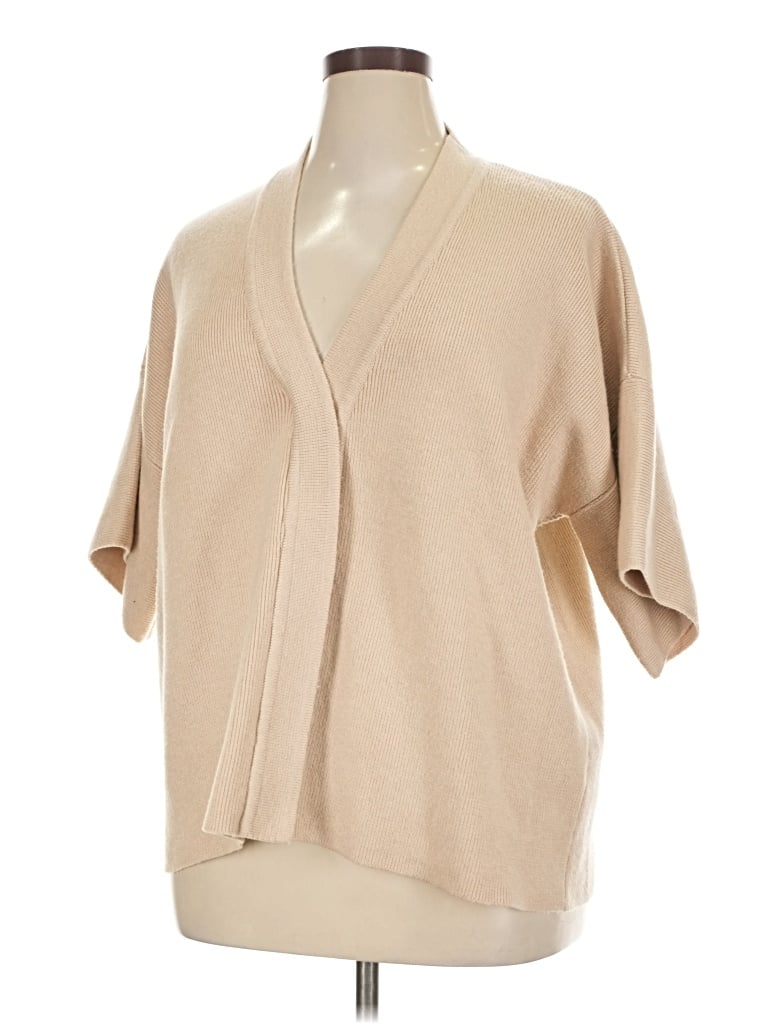 Pre-owned Eloquii Cardigan Sweater In Tan