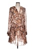 BCBGeneration Paisley Brown Cocktail Dress Size L - photo 1
