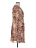 BCBGeneration Paisley Brown Cocktail Dress Size L - photo 4