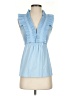 BCBGMAXAZRIA Blue Sleeveless Blouse Size XS - photo 1