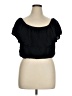 Torrid 100% Rayon Black Short Sleeve Top Size 1X Plus (1) - photo 1