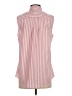 Lands' End 100% Cotton Stripes Pink Sleeveless Button-Down Shirt Size S (tall) - photo 2