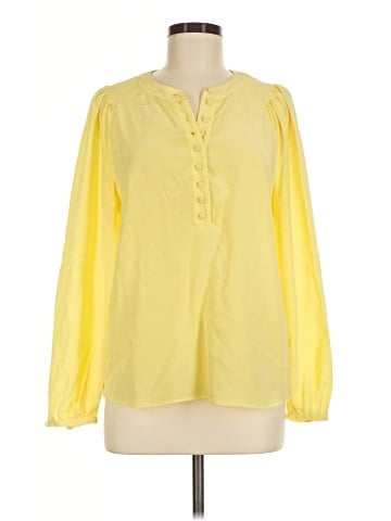 The Fold Long Sleeve Silk Top (view 1)