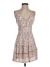 Love Tree 100% Rayon Floral Tan Cocktail Dress Size S - photo 1