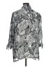 Ruby Rd. Paisley Gray 3/4 Sleeve Button-Down Shirt Size XL - photo 2