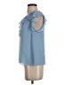 1.State 100% Polyester Solid Blue Sleeveless Blouse Size XS - photo 5