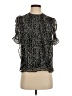 Max Studio 100% Polyester Animal Print Black Short Sleeve Blouse Size XS - photo 1