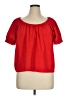 TeXTURE & THREAD Madewell Red Short Sleeve Blouse Size XL - photo 1