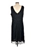 Jkara 100% Polyester Chevron-herringbone Black Cocktail Dress Size L (estimated) - photo 2