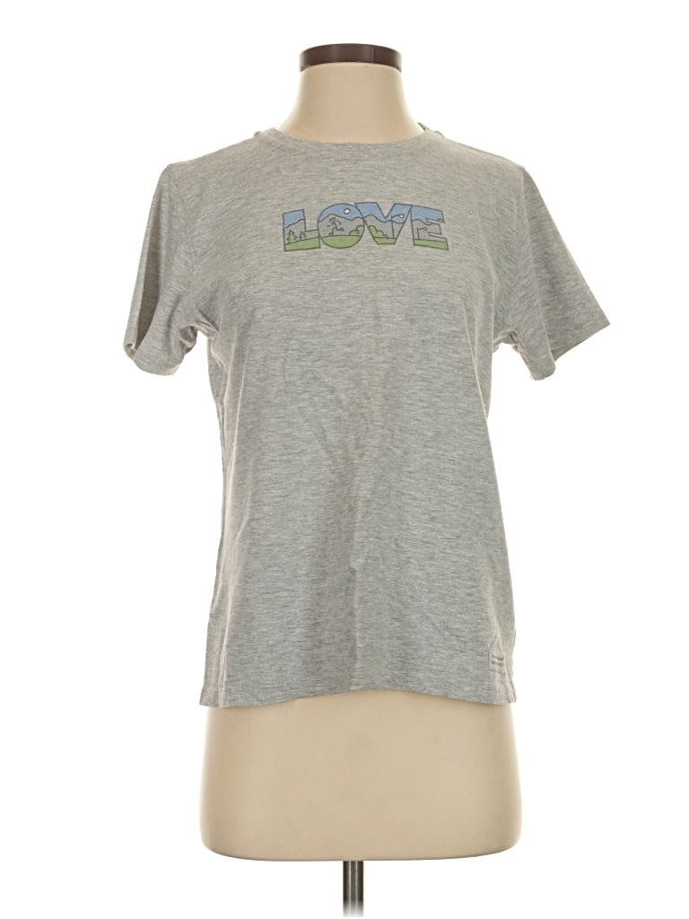 Pre-owned Life Is Good Short Sleeve T-shirt In Gray