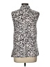 Kasper Print Ivory Sleeveless T-Shirt Size L - photo 2