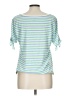 Talbots Stripes Blue Green Short Sleeve T-Shirt Size L - photo 2