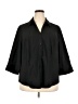 Style&Co Black 3/4 Sleeve Button-Down Shirt Size 24W - photo 1