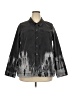LOGO by Lori Goldstein Tie-dye Gray Raincoat Size 18W - photo 1