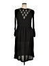 Assorted Brands Argyle Solid Black Casual Dress Size 14 - photo 1