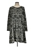 Angie Graphic Gray Casual Dress Size L - photo 1