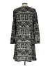 Angie Graphic Gray Casual Dress Size L - photo 2