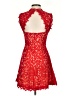 Francesca's 100% Polyester Red Cocktail Dress Size S - photo 2