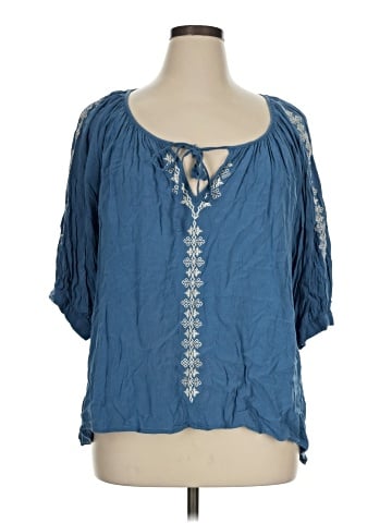 Chelsea & Theodore Short Sleeve Blouse (view 1)