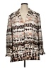 Chico's 100% Silk Print Ivory Silk Blazer Size XL - photo 1