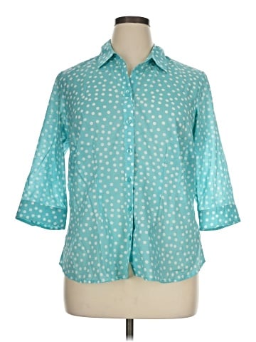 Coldwater Creek 3/4 Sleeve Button-Down Shirt (view 1)