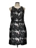 MICHAEL Michael Kors 100% Polyester Graphic Gray Cocktail Dress Size 10 - photo 1