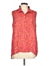 CAbi 100% Polyester Floral Red Sleeveless Blouse Size L - photo 1