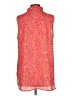 CAbi 100% Polyester Floral Red Sleeveless Blouse Size L - photo 2