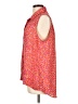 CAbi 100% Polyester Floral Red Sleeveless Blouse Size L - photo 5