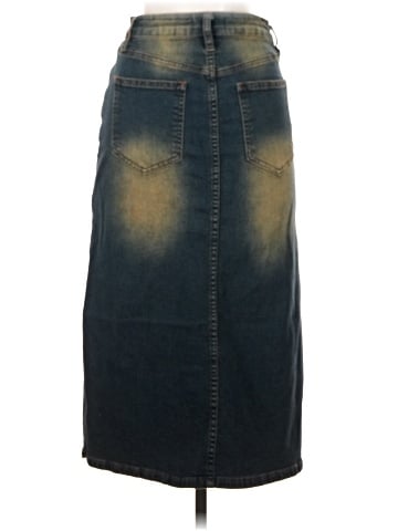 Machine Denim Skirt (view 2)