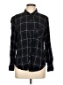 Rails 100% Rayon Plaid Black Long Sleeve Button-Down Shirt Size L - photo 1
