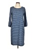Talbots Stripes Blue Casual Dress Size L - photo 1