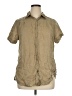 Avenue 100% Linen Tan Short Sleeve Blouse Size 14 - 16 Plus - photo 1