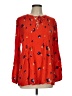 Old Navy 100% Rayon Red Long Sleeve Blouse Size L - photo 1