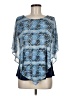 Robert Louis Blue Short Sleeve Blouse Size M - photo 1