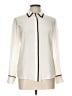 J.Crew 100% Silk Color Block Ivory Long Sleeve Silk Top Size 13 (petite) - photo 1