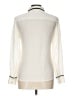 J.Crew 100% Silk Color Block Ivory Long Sleeve Silk Top Size 13 (petite) - photo 2